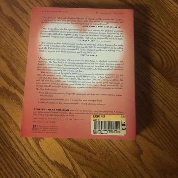 6/$20 The Lucy Book A Complete Guide to her 5 Decades on Television - Picture 6 of 7